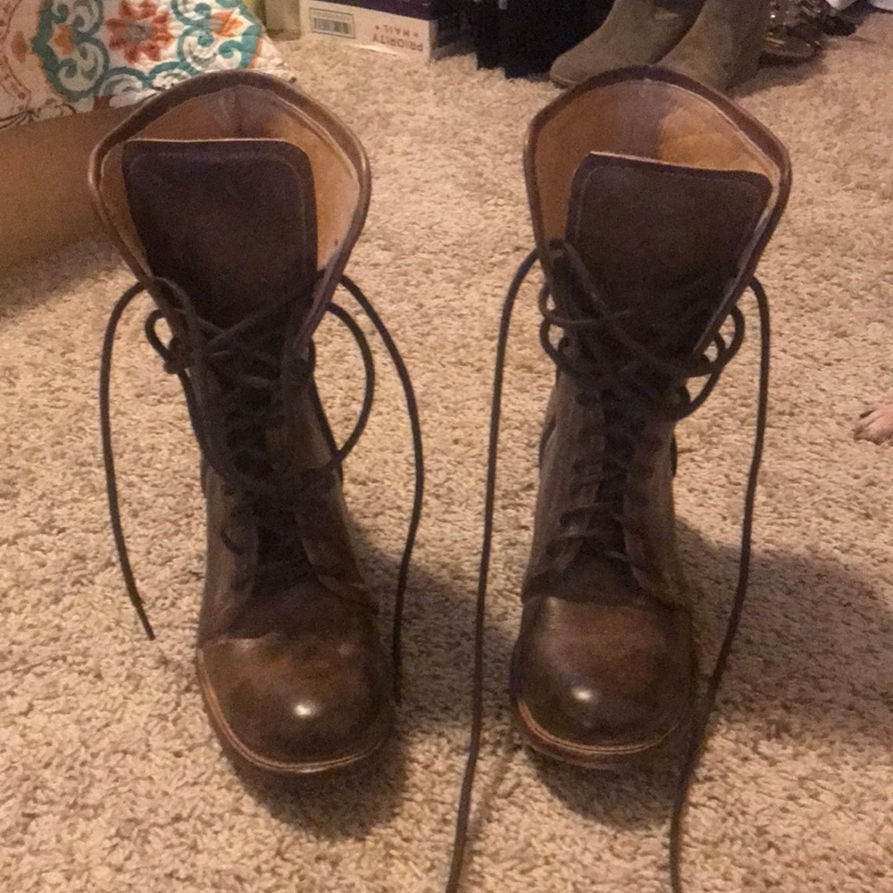 Bed Stu Brown distressed boots